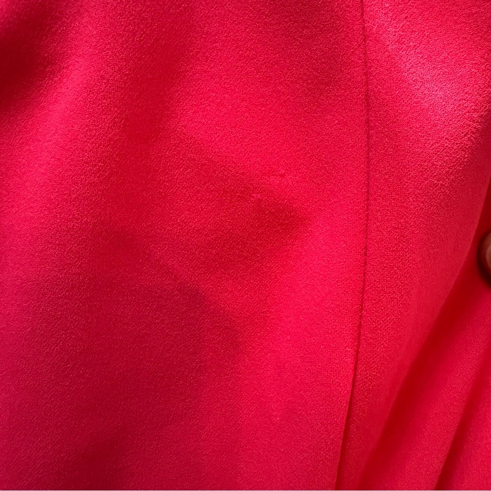 NWT Calvin Klein Hot Pink Pleated Puff Sleeve Dress Size 2 - Picture 14 of 15